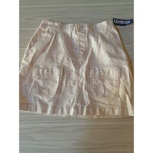 Oshkosh girls size 14 floral‎ skirt cream elastic waist